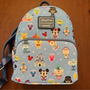 DISNEY+LOUNGEFLY Character Mini Backpack – Blue, 10.5” x 9”, New Without Tags